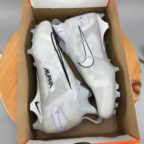 Nike Alpha Menace Elite 3 Mens Size 13.5 Football Cleats White CT6648-109 NEW - Picture 8 of 9